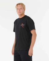 The Rip Curl Mens Eddie Would Go Retro T-Shirt in Black