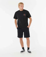 The Rip Curl Mens Eddie Would Go Retro T-Shirt in Black