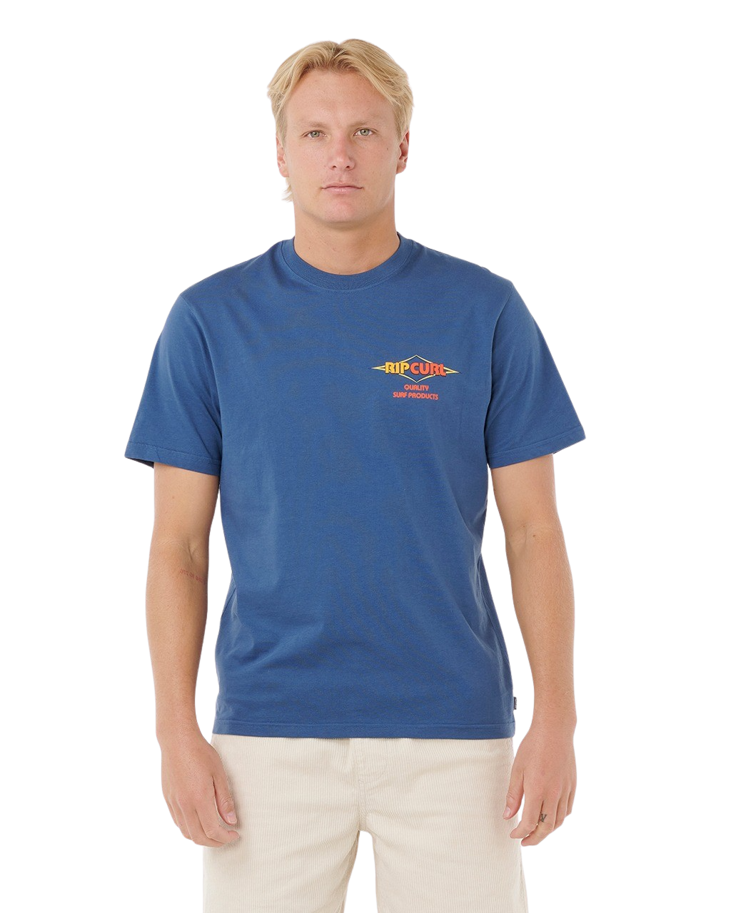 The Rip Curl Mens Surf Revival Decal T-Shirt in Light Navy