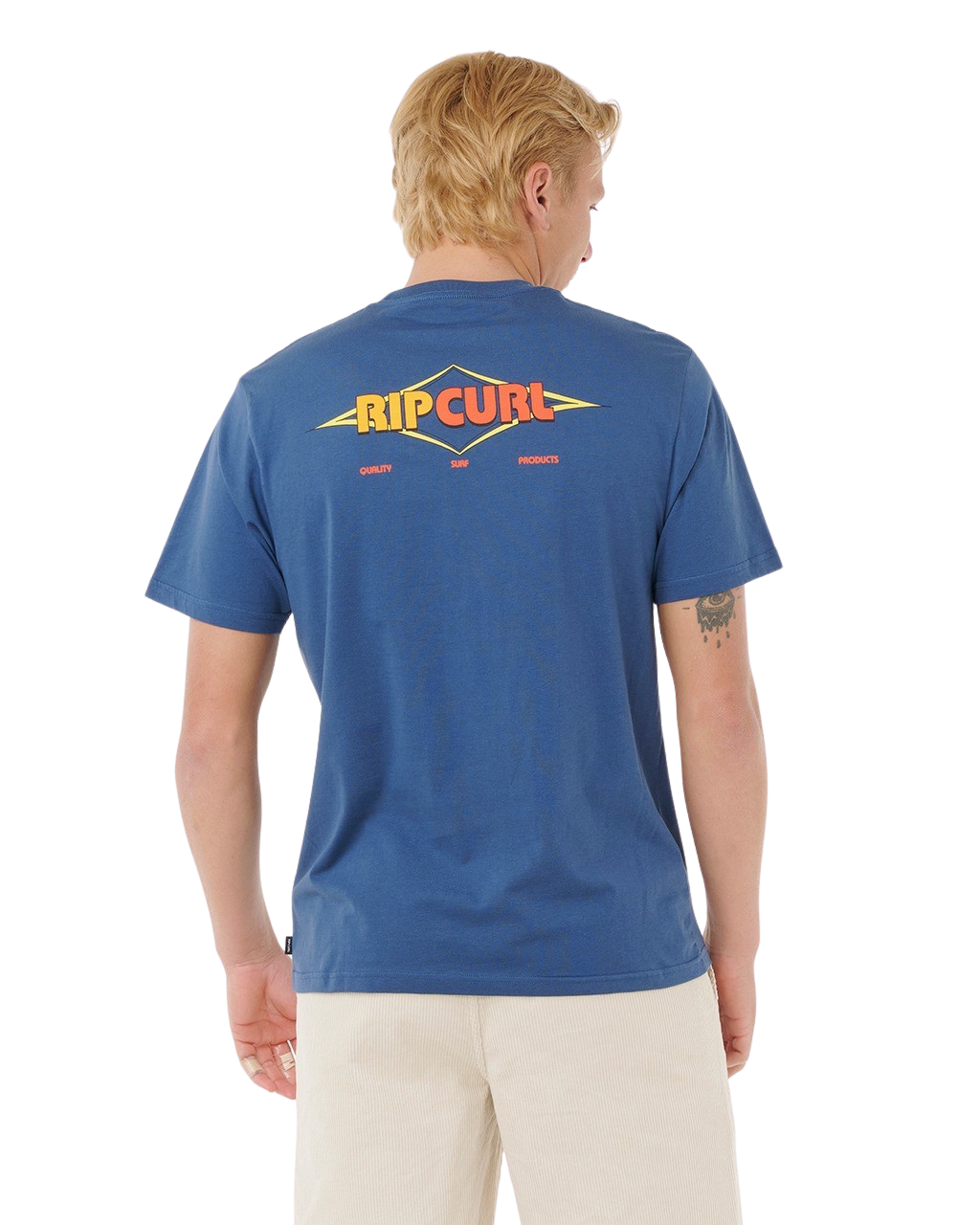 The Rip Curl Mens Surf Revival Decal T-Shirt in Light Navy