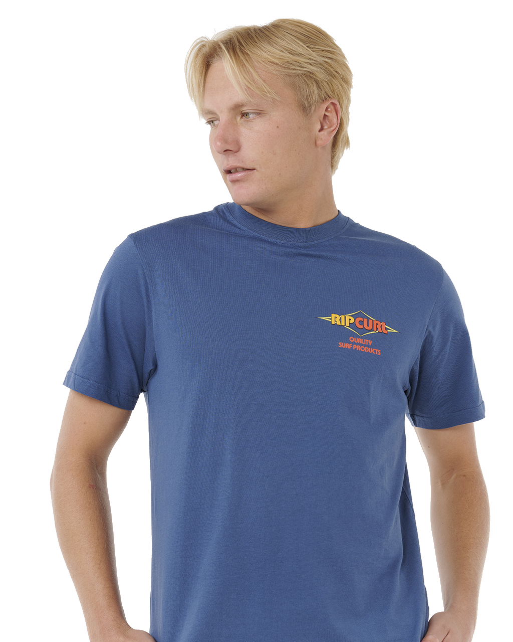 The Rip Curl Mens Surf Revival Decal T-Shirt in Light Navy