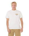 The Rip Curl Mens Surf Revival Decal T-Shirt in Bone