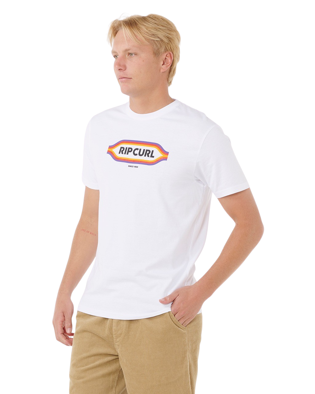 The Rip Curl Mens Sunset T-Shirt in White
