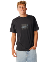 Rip Script Icon T-Shirt in Washed Black