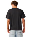 Rip Script Icon T-Shirt in Washed Black