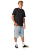 Rip Script Icon T-Shirt in Washed Black