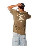 The Rip Curl Mens Search Icon T-Shirt in Walnut