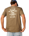 The Rip Curl Mens Search Icon T-Shirt in Walnut