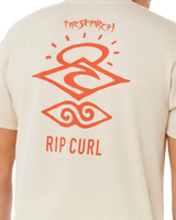 The Rip Curl Mens Search Icon T-Shirt in Vintage White
