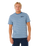 Pacific Rinse Stripe T-Shirt in Faded Denim