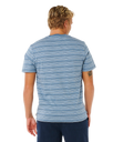 Pacific Rinse Stripe T-Shirt in Faded Denim