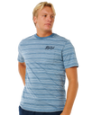 Pacific Rinse Stripe T-Shirt in Faded Denim