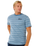 Pacific Rinse Stripe T-Shirt in Faded Denim