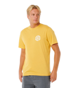 Pacific Rinse Circle T-Shirt in Ochre