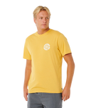 Pacific Rinse Circle T-Shirt in Ochre