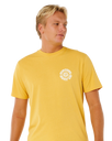 Pacific Rinse Circle T-Shirt in Ochre