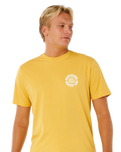 Pacific Rinse Circle T-Shirt in Ochre