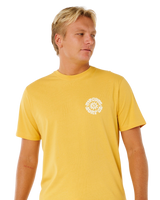 Pacific Rinse Circle T-Shirt in Ochre