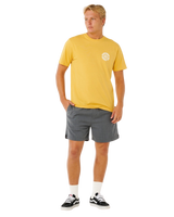 Pacific Rinse Circle T-Shirt in Ochre