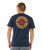 Pacific Rinse Circle T-Shirt in Dark Navy