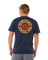 Pacific Rinse Circle T-Shirt in Dark Navy