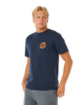 Pacific Rinse Circle T-Shirt in Dark Navy