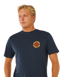 Pacific Rinse Circle T-Shirt in Dark Navy