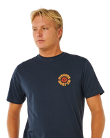 Pacific Rinse Circle T-Shirt in Dark Navy