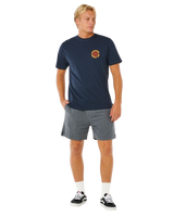 Pacific Rinse Circle T-Shirt in Dark Navy