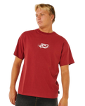 The Rip Curl Mens Inner Vision Spray T-Shirt in Merlot