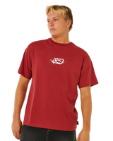 The Rip Curl Mens Inner Vision Spray T-Shirt in Merlot