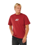 The Rip Curl Mens Inner Vision Spray T-Shirt in Merlot