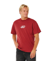 The Rip Curl Mens Inner Vision Spray T-Shirt in Merlot