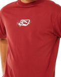 The Rip Curl Mens Inner Vision Spray T-Shirt in Merlot