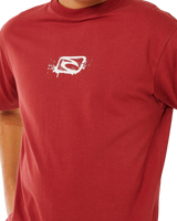 The Rip Curl Mens Inner Vision Spray T-Shirt in Merlot