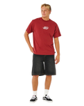 The Rip Curl Mens Inner Vision Spray T-Shirt in Merlot