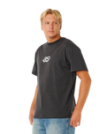 The Rip Curl Mens Inner Vision Spray T-Shirt in Washed Black