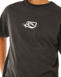 The Rip Curl Mens Inner Vision Spray T-Shirt in Washed Black