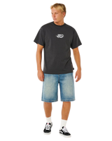 The Rip Curl Mens Inner Vision Spray T-Shirt in Washed Black