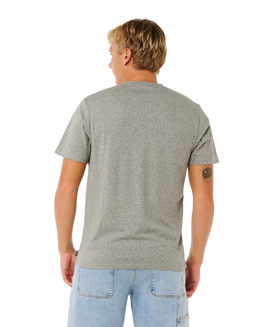Easy Embroid T-Shirt in Grey Marle