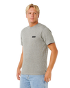 Easy Embroid T-Shirt in Grey Marle