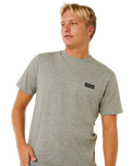 Easy Embroid T-Shirt in Grey Marle