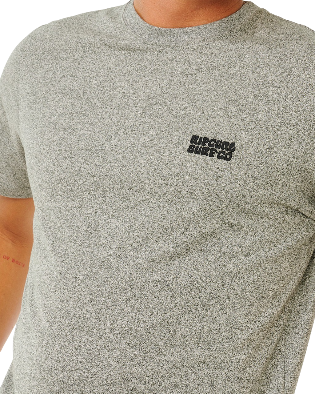 Easy Embroid T-Shirt in Grey Marle