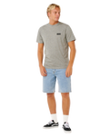 Easy Embroid T-Shirt in Grey Marle