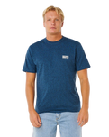 The Rip Curl Mens Easy Embroid T-Shirt in Navy Marle