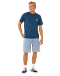 The Rip Curl Mens Easy Embroid T-Shirt in Navy Marle