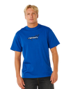 The Rip Curl Mens Inner Visions Blast Over T-Shirt in Electric Cobalt