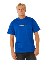 The Rip Curl Mens Inner Visions Blast Over T-Shirt in Electric Cobalt