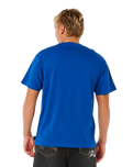 The Rip Curl Mens Inner Visions Blast Over T-Shirt in Electric Cobalt