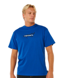 The Rip Curl Mens Inner Visions Blast Over T-Shirt in Electric Cobalt